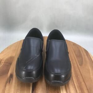 Reebok Work Sublite Comp Toe Mens 8.5 or Women’s 10 
Black Leather Slip‎ On